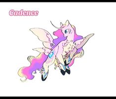 a drawing of a pink and purple pony with wings