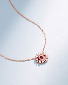 Suzanne Kalan Evil Eye Mini Ruby Pendant in 18k rose gold Rose Gold Ruby Jewelry With Diamond Accents, Rose Gold Lab-created Ruby Fine Jewelry, Rose Gold Ruby Jewelry, White Diamond Necklace, Ruby Pendant, Eye Pendant, Evil Eye Pendant, White Diamonds, Negative Energy