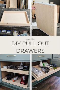 diy pull out drawers in the kitchen