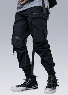 Paratrooper Techwear Pants - Enshadower® - X Ninja Fashion, Cyberpunk Mode, Mode Cyberpunk, Rock Style Men, Techwear Pants, Jaket Denim, Techwear Fashion, Cyberpunk Fashion, Black Cargo Pants