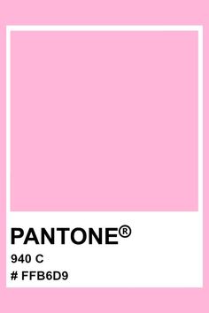 pantone's pink color is shown with the words fbfd9 on it