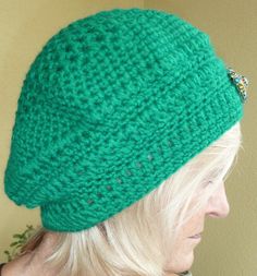 Women Fashion's / Women's Crochet Hat / Bohemian by hatsbyanne1942 Trendy Handmade Green Crochet Hat, Trendy Handmade Hat, One Size, Trendy Handmade Hat One Size, Trendy Handmade Hats In One Size, Trendy Handmade One-size Hats, Handmade Brimmed Crochet Hat For Winter, Trendy Green Crochet Hat One Size, Green Slouchy Crochet Hat For Winter, Handmade Slouchy Beanie Crochet Hat