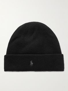 Polo Ralph Lauren's timeless accessories are the best way to round out your wardrobe. This beanie is rib-knitted from pure cashmere and embroidered with the label's iconic pony player on the cuff. Classic Knitted Hats, Classic Beanie With Embroidered Logo, Beanie For Men, Cashmere Beanie, Ralph Lauren Logo, Ralph Lauren Collection, Timeless Accessories, Mr Porter, Logo Embroidered