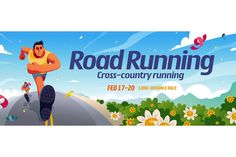 the road running event is going on