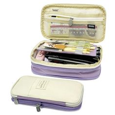 Store all your stationery tools with our large capacity expandable pencil cases. Multiple compartments for you to separate and better organize your items. The pencil case is also expandable; just unzip the wraparound expansion zipper for more space. Students can use the pencil case to hold pens, white-out, calculators, rulers, markers and scissors. Artists can also use the case to hold tools such as colored pencils, brushes, water colors and exacto knives. The case can also be used to hold cosme Multifunctional Organization Stationery For Back To School, Multifunctional Portable Stationery For Back To School, Multifunctional Stationery For Back To School Organization, Multifunctional Stationery For Back To School, Multifunctional Pencil Case For Back To School, Multifunctional Travel Pen Holders, Multifunctional Portable Stationery For Organization, Multifunctional Pencil Case With Pen Slots, Multifunctional School Organizer With Pen Holders