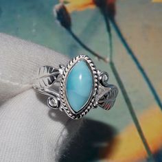 "This handcrafted jewelry is made by ShalzDesigns . For each piece , we handpick the best gemstone and ensure high quality craftsmanship and intrinsic designing. Buy it for yourself of for your loved ones. Ocean Larimar Ring, High Quality Larimar Ring, Dainty Ring, Sterling Silver Ring, Designer Ring, Women Ring, For Her, Birthday Gift, JPY915 Gemstone - Larimar  Weight - 4.8gm Stone size - 5x10mm Metal - Sterling Silver Purity of Silver: 92.5% Pure, Solid, Sterling Silver We take 3 to 5 days to Turquoise Larimar Ring As Gift, Turquoise Larimar Ring For Gift, Unique Larimar Turquoise Ring As Gift, Handmade Turquoise Larimar Ring For Anniversary, Larimar Turquoise Gemstone Ring For Anniversary, Bohemian Larimar Ring As A Gift, Turquoise Larimar Ring Gift, Larimar Turquoise Ring Gift, Gift Turquoise Larimar Ring