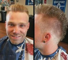 Spiky Mohawk With Tapered Cut Spiky Mohawk, 80s Mohawk, Short Mohawk Fade, Taper Fade Mohawk, Mohawk Cut, Mohawk Fade, Long Mohawk, Punk Mohawk