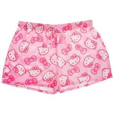 Women's Size: X-Large Waist Size: 17.5" Color: Pink, White & Hot Pink Content: 100% Polyester Quantity: 1 Pair Care: Machine Wash Cold With Like Colors Only Non-Chlorine Bleach When Needed Tumble Dry Low Cool Iron When Needed Do Not Dry Clean Have a comfortable night's sleep when you wear Hello Kitty Pajama Shorts! These vibrant shorts feature Hello Kitty's face and her iconic bow on top of a light pink background. Around the waist is a drawstring for easy adjustment. Put these shorts on for a comfy and fashionable choice of sleepwear! Hello Kitty Pyjamas Shorts, Hello Kitty Merch, Hello Kitty Shorts, Hello Kitty Shop, Light Pink Background, Hello Kitty Merchandise, Hello Kitty Rooms, Kitty Clothes, Hello Kitty Clothes