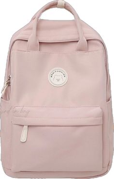 Multifunctional School Backpack With Pockets, Trendy Pink Backpack With Pockets, Pink Outdoor Backpack, Pink Backpack For Outdoor Use, Student Nylon Backpack With Pockets, Student Backpack With Pockets In Nylon, Portable Pink Backpack For Outdoor Use, Outdoor Pink Lightweight Backpack, Pink Softback Bag For Outdoor