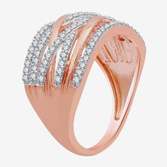 Ring Style: BandsDiamond Clarity: I3Setting: ProngStone Cut: RoundDiamond Color: I-JMetal Color: RoseRounded Carat Weight: 1/2 Ct. T.w.Care: Wipe CleanStone Type: 91 Natural DiamondAuthenticity: Natural DiamondBirthstone: April BirthstoneMetal: 14k Rose Gold Over SilverCountry of Origin: Imported Fine Jewelry Rose Gold Ring With Pave Setting, 14k Rose Gold Fine Jewelry Rings In White, 14k Rose Gold White Rings Fine Jewelry, White 14k Rose Gold Rings Fine Jewelry, Rose Gold Rings With Pave Setting For Anniversary, Anniversary Rose Gold Rings With Pave Setting, Rose Gold Pave Setting Promise Ring, Rose Gold Promise Ring With Pave Setting, Rose Gold Promise Rings With Pavé Setting