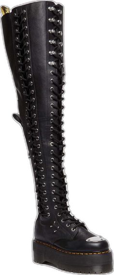 Punk Style Leather Lace-up Boots, Punk Style Leather Platform Boots, Leather Punk Platform Boots, Punk Style Leather Knee-high Heeled Boots, Punk High-top Fitted Boots, Edgy High-cut Leather Heeled Boots, Edgy High Cut Leather Heeled Boots, Fitted High-top Punk Boots, Fitted Leather Lace-up Punk Boots