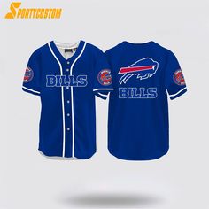 Buffalo Bills Nfl Baseball Jersey For Cool Fans is a unique jersey designed for NFL and baseball fans. It is made of high-quality, breathable, and comfortable material. The design features a stylish collar that exudes a sporty look. The NFL logo and team name add a touch of professionalism. This product is suitable for cheering, [...] Cotton Baseball Jersey Fan Apparel, Fan Merchandise Baseball Jersey, Team-colored Cotton Baseball Jersey For Sports Fans, Bills Jersey, Buffalo Bills Hoodie, Nfl Buffalo Bills, Baseball Jersey Shirt, Sneaker Match Tees, Nfl Logo