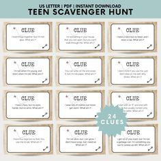 the ultimate printable teen scavenger hunt