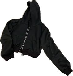 Black Zipper Sweatshirt For Fall, Black Zipper Closure Sweatshirt For Fall, Black Hoodie With Zipper For Spring, Trendy Black Hooded Jacket For Fall, Black Hoodie With Zipper Closure For Spring, Fitted Black Hoodie For Streetwear, Black Fitted Hooded Sweatshirt, Fitted Black Hooded Sweatshirt, Trendy Black Hoodie For Fall