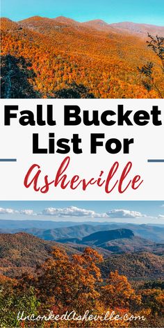 the fall bucket list for ashsville