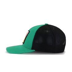 Adjustable hat. Cap is "One Size Fits Most" (OSFM). Catch them! Hat Material: 100% Cotton/PolyesterCrown: Kelly/BlackVisor: KellyButton: KellyFront Logo: Official colors Retro Black Trucker Hat For Sports, Multicolor Casual Sports Hats, Green Trucker Hat With Curved Bill For Beach, Casual Multicolor Snapback Hat For Sports, Casual Multicolor Fitted Hat With Curved Brim, Casual Multicolor Fitted Hat With Flat Brim, Casual Multicolor Curved Brim Fitted Hat, Green Trucker Hat Snapback Style, Green Snapback Trucker Hat