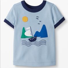 Adorable Sunny Sky Sailboat Appy Tee Shirt From Hanna Andersson. New With Tags, Never Worn. Size 60 Or 3-6 Months. Fun Cotton Shirt For Playtime, Blue Fun T-shirt For Playwear, Fun Blue T-shirt For Playwear, Fun Cotton Tops For Playtime, Playful Blue T-shirt For Playwear, Yellow Playful Tops For Playtime, Playful Yellow Tops For Playtime, Playful Blue Casual T-shirt, Blue Short Sleeve Tops For Playwear