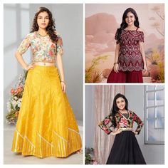 Lehenga Choli /Girls Lehenga choli / Anarkali/kids wedding wear /Festive wear/Embroidered Designer Lehenga choli with dupatta/Designer dresses. Please check our entire collection on this link : https://www.etsy.com/shop/EthnicPehnava Fabric as absolutely kids friendly with no color variation  Specifications: * Brand - Ethnic Pehnava * Type - Lehenga Choli with Dupatta * Sleeves - sleeves attached. * Neck - Round * Closure - Back Zipper/ Buttons * Pattern - Embroidered * Fabric- Silk  * Lining - Butter Crepe (Very Soft) * Top - Back buttons with extra 1 inches margin from both the sides. * Skirt- Waistline with elastic band & Side hidden zipper * Occasion - Festival / Wedding/ Party * Made In: India Items Included in Package: 1 Blouse, 1 Lehenga, 1 Dupatta , Sleeves attached 1 Anarkali top Dresses Anarkali, Girls Lehenga, Anarkali Tops, Black Anarkali, Lehenga Choli Designs, Yellow Lehenga, Kids Wedding, Indo Western Dress, Designer Lehenga