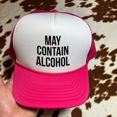 Hey There! Exciting News! Introducing Our Stylish And Durable Hat, Perfect For Any Occasion. Whether You're At The Beach, On A Picnic, Or Running Errands, It's The Ideal Choice To Complete Your Outfit. Get Ready To Elevate Your Fashion Game With This Versatile Hat That's Ready To Join You On All Your Adventures! #Alcoholhat #Maycontainalcohol #Beerhat #Funnyhat #Truckerhat #Rodeo2023 Funny White Hat For Gift, Funny White Hat As Gift, Funny White Hat As A Gift, Adjustable Novelty Hats One Size, Trendy Short Brim Hats As Gifts, White Trucker Snapback Hat With Short Brim, Funny White Trucker Hat With Letter Print, Funny Adjustable Customizable Hats, White Novelty Snapback Hat With Curved Brim