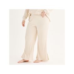 Upgrade your comfy sleepwear collection with these Plus Size Sonoma Goods For Life® Wide Leg Pajama Pants. Click on this INTIMATES & SLEEPWEAR GUIDE to find the perfect fit and more! Upgrade your comfy sleepwear collection with these Plus Size Sonoma Goods For Life® Wide Leg Pajama Pants. Click on this INTIMATES & SLEEPWEAR GUIDE to find the perfect fit and more! FEATURES No closure - pull-on styling Elastic waistbandFIT & SIZING 29-in. inseam 13 3/4-in. leg opening Wide leg opening High rise si Beige Long Pants Sleepwear For Loungewear, Comfortable Beige Sleepwear For Loungewear, Casual Cream Sleepwear, Comfortable Cream Sleepwear, Beige Relaxed Fit Sleepwear For Lounging, Casual Beige Bottoms For Pajama Party, Comfy Beige Bottoms For Loungewear, Beige Relaxed Fit Bottoms For Loungewear, Comfortable Cream Pants For Lounging