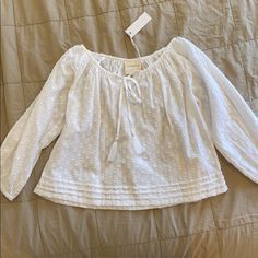 Beautiful Nwt Tuchinda Blouse White Cotton Peasant Top For Vacation, White Cotton Peasant Top For Spring, White Cotton Long Sleeve Peasant Top, White Long Sleeve Cotton Peasant Top, Ivy Girl, Heart Blouse, White Long Sleeve Blouse, Nice Clothes, Carters Girl