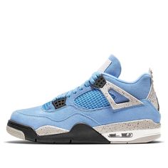 This Air Jordan 4 “University Blue” is dressed in a University Blue, Tech Grey, White, and Black color hue. The premium suede panels, which wrap the toe, heel, and profile, are all dyed the light cool tone, while both the netting and laces match to an exact spec. The labels on the tongue introduce a scarlet tone to the sneaker via a jersey-like label. SKU: CT8527-400 Release Date: 28 Apr ,2021 Color: University Blue/Tech Grey/White/Black (AJ4/SNKR/Men's/Mid Top/Basketball) Air Jordan 4 University Blue, Jordan 4 University Blue, Jayson Tatum, Jordan 4 Retro, Air Jordan 4 Retro, Air Jordan 4, Mid Top, University Blue, Cool Tones