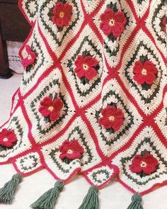 Apple Blossom Afghan Crochet Pattern - Maggie's Crochet Needle Crochet, Crochet Apple, Afghan Crochet Pattern, Vintage Needlework, Vintage Cross Stitch Pattern, Knit Basket, Easy Crochet Projects, Crochet Hook Set, Afghan Crochet