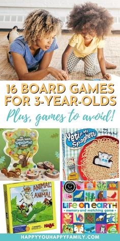 This is the best list of 16 Board Games for 3-Year-Olds - Plus, games to avoid! If your child is enjoying playing a game with you and you’re enjoying the experience too, that’s the most important factor in what makes a board game a good fit for your family. However, some parents have reported certain board games as being mind-numbing for adults and/or frustrating for the child. Best Board Games, Bored Games, Old Board Games, Educational Board Games, Fun Board Games, Board Games For Kids, Educational Board, Busy Parents