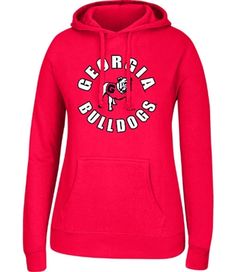 Georgia Bulldogs Women's Pullover Hoodie Collegiate Hoodie In Team Colors For Game Day, Collegiate Team-colored Hoodie For Game Day, Game Day Fan Apparel Hoodie, Collegiate Team-colored Hoodie For Fan Gear, Team-colored Hooded Sweatshirt For Game Day, Team-colored Hoodie With Team Logo For Game Day, Collegiate Hoodie With Team Logo For Sports Season, Game Day Sweatshirt With Drawstring Hood In Team Colors, Game Day Team-colored Sweatshirt With Drawstring Hood