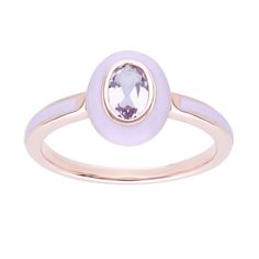 The sweet and stunning enamel ring with oval cuts in pink amethyst faceted comes in rose gold plated Sterling silver. A quick buff with a jewellery cleaning cloth will remove metal tarnishes and keep gemstones looking glossy. Please avoid contact with perfumes, cosmetics or chemicals. Grad Rings, Gold Amethyst Ring, Purple Violet, Enamel Ring, Pink Amethyst, Waltz, Exquisite Jewelry, Amethyst Ring, Cute Jewelry