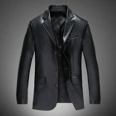 Discover timeless elegance with this black men's lambskin blazer! 🖤✨ Crafted from premium lambskin leather, this blazer offers a luxurious feel and a sleek silhouette. Perfect for both formal events and stylish everyday wear, it features classic details that elevate any outfit. Pair it with dress pants for a refined look or with jeans for a more casual vibe. Stand out with confidence and sophistication! 🧥🔥 Dry Clean Only  Occasions: Casual ,Daily Use, Going Out, Sports, Work, Office, Party, B Formal Leather Sport Coat, Winter Business Leather Sport Coat, Winter Leather Sport Coat For Business, Elegant Black Leather Jacket For Formal Occasions, Luxury Leather Jacket For Formal Occasions, Classic Black Leather Jacket For Formal Occasions, Black Leather Single Breasted Blazer, Formal Black Single Breasted Leather Jacket, Black Leather Single-breasted Blazer