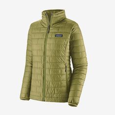 Patagonia Women's Nano Puff® Insulated Jacket Recycled Polyester Long Sleeve Puffer Jacket For Outdoor, Recycled Polyester Puffer Outerwear For Hiking, Recycled Polyester Long Sleeve Puffer Jacket For Outdoor Activities, Recycled Polyester Puffer Jacket For Outdoor Activities, Green Midweight Nylon Outerwear, Casual Recycled Polyester Puffer Jacket For Hiking, Patagonia Recycled Polyester Outerwear For Outdoor Activities, Midweight Recycled Polyester Puffer Jacket For Cold Weather, Casual Patagonia Outerwear In Recycled Polyester