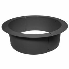 a black round fire pit on a white background