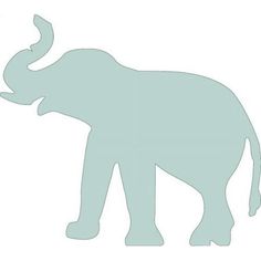 an elephant is shown in the shape of a stencil on a white background