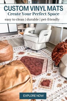 a living room filled with furniture and rugs