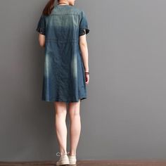 2016 New denim dresses shift dress summer denim sundressThis dress is made of cotton linen fabric, soft and breathy, suitable for summer, so loose dresses to make you comfortable all the time.Measurement: One Size: length 87cm / 33.93" Bust 54cm / 21.06" Shoulder 36cm / 14.04" Waist 114cm / 44.46" Sleeve Length 21cm / 8.19" Armhole 38cm / 14.82"Materials used:cotton denimPayment: We accept payment by paypal and credit card. if you would like to pay by credit card, please choose payment by paypal Summer Indigo Denim Dress With Pockets, Short Sleeve Washed Blue Denim Dress For Summer, Washed Blue Short Sleeve Denim Dress For Summer, Summer Washed Blue Denim Dress With Short Sleeves, Washed Blue Denim Dress With Short Sleeves For Summer, Indigo Short Sleeve Denim Dress For Summer, Indigo Denim Dress For Summer, Short Sleeve Cotton Denim Beach Dress, Short Sleeve Cotton Denim Dress For Beach