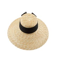 Natural straw UPF 50+ protection sunhat available in a Black grosgrain band and an Ivory grosgrain band. UPF 50+ protection Includes discreet adjustable grosgrain on inside crown for desired fit. From the Eugenia Kim Core Collection. 6.75" X 4" X 6.25" Elegant Straw Visor Hat, Elegant Boater Hat With Visor For Vacation, Elegant Visor Straw Hat For Vacation, Elegant Visor Boater Hat For Vacation, Elegant Vacation Straw Visor Hat, Elegant Vacation Visor Straw Hat, Classic Summer Sun Hat With Visor, Elegant Adjustable Panama Hat With Visor, Elegant Adjustable Straw Hat With Uv Protection