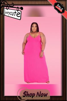 Women Summer Solid Color Sexy Loose Spaghetti Strap Pockets Plus Size Sleeveless Maxi Long Dresses Sleeveless Beach Maxi Dress With Built-in Bra, Casual Summer Maxi Dress With Built-in Bra, Sleeveless Solid Color Slip Dress, Pink Suspender Dress With Spaghetti Straps For Beach, Sleeveless Maxi Dress With Built-in Bra For Date Night, Trendy Sleeveless Beach Suspender Dress, Sleeveless Suspender Dress For Beach In Solid Color, Stretch Sleeveless Slip Dress For Beach, Sleeveless Stretch Slip Dress For The Beach