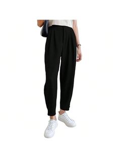 About this item
[Soft Fabric]:Made from lightweight, breathable fabric that's soft to the touch, these pants are comfortable to wear in any season.
[Versatile Features]:These pencil pants are the perfect addition to your work wardrobe, with a high waist, fold pleated design, and straight leg with button that flatters any figure.
[Occasion]:Whether you're running errands, going to school, or heading to the office, these pants are perfect for any occasion.
[Easy to Match]The pants are perfect for Casual Solid Color Pants For Business Casual, Casual Solid Color Business Casual Pants, Casual Business Pants In Solid Color, High-waisted Solid Color Dress Pants With Buttons, Business Casual Summer Pants With Buttons, Summer Business Casual Pants With Buttons, High-waisted Dress Pants With Buttons, Solid Color High-waisted Dress Pants With Buttons, Solid Spring Dress Pants With Buttons