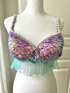 Mermaid Shoot, Decorated Bras, Fancy Fish, Sequin Bra, Chesapeake Va, Bra Items, Mermaid Costume, Sirens, Bra Lingerie