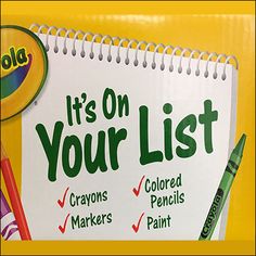 it's on your list coloring book with crayons and markers