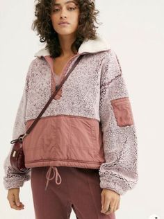 New Free People BFF Fleece Pullover Jacket sz Large | eBay Free People Activewear, Free People Movement, Fp Movement, Pullover Jacket, Fashion Lookbook, 로고 디자인, Pink Sweater, Hoodie Jacket, Boho Outfits