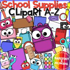 school supplies clipart a - z for the ipad, ipod and other electronic devices