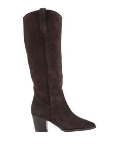 leather, no appliqués, solid color, leather lining, round toeline, square heel, rubber sole, contains non-textile parts of animal origin, suede effect , Color: Dark brown , Size: 7 Knee Boots, Riding Boots, Cowboy Boots, Soft Leather, Heeled Boots, Dark Brown, Clothing And Shoes, Womens Boots, Heel Height