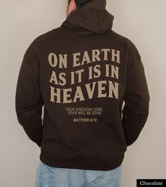 "Christian Hoodie 👉 QUICK FACTS 👈 50% cotton/ 50% polyester fabric blend Runs true to size. 👉HOW TO ORDER:👈 1. Please, Check and Review all Photos. 2. Select Your Size and Color from drop down menus. 3. Choose Your Quantity as much as you want. 4. Click \"Add To Cart\". For multiple items go back to the listing and repeat the steps. 👉Sizing Chart 👈 Use the sizing chart to understand the measurement of our Hoodies. 👉Care Instructions 👈 Machine wash: warm (max 40C or 105F); Bleach as neede Winter Hoodie With Letter Print In French Terry, Fall French Terry Hoodie With Letter Print, Winter Letter Print Hoodie In French Terry, Fall Letter Print French Terry Hoodie, Fall French Terry Letter Print Hoodie, French Terry Hoodie With Graphic Print, Hooded Cotton Sweats With Letter Print, Cotton Hoodie With Letter Print, Crew Neck Cotton Hoodie With Adjustable Hood