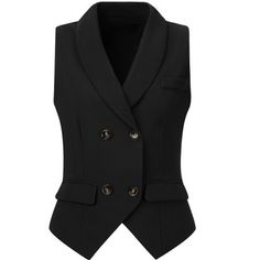 Suit Vest Women, Video Clothes, Waistcoat Suit, Womens Tailored Suit, Black Suit Vest, Black Tuxedo Jacket, Jacket Outfit Women, Tuxedo Women, French Women Style