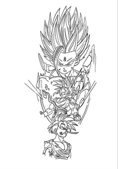 an image of the dragon and his friends in one line art style, on a white background