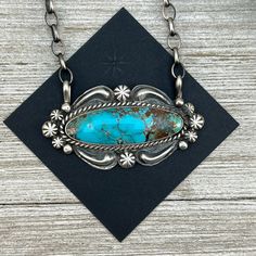 Kingman turquoise  Handmade by Navajo artist, Jeff James  signed and marked sterling  About 17" from and to end  The bar measures about 2 1/4" by 1 1/4"    Exported By ExportYourStore :) SKU:5956956326* Turquoise Bar Necklace, Turquoise Bar, Kingman Turquoise, Native American Jewelry, Bar Necklace, Turquoise Jewelry, Diy Jewelry, Favorite Jewelry, Silver Jewelry