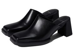 Vagabond Shoemakers Edwina - Women's Shoes : Black : Ace the formal wear by accessorizing with the classy and elegant Vagabond Shoemakers Edwina mules. Vagabond recommends sizing up if you are in between sizes. Leather upper, lining, and insole. Slide-in style. Square toe and block heel. Man-made outsole. Imported. Measurements: Heel Height: 3 in Weight: 12.95 oz Product measurements were taken using size EU 39 (US Women's 9), width M. Please note that measurements may vary by size. Weight of fo