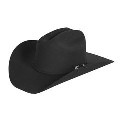 The Bullhide 4X Premium Wool Felt Kingsman Cowboy Hat is a fashionable basic from Bullhide that comes in Black, Chocolate, or Navy. This hat is constructed from 4X Wool Felt with a cattleman's crease on the crown to enhance your look. The decorative hatband features a silver buckle, tip, and keeper. The low-profile brim is 4" wide, and the crown is 4 3/8" high, perfect for the show ring or casual wear. Since we no longer custom crease, all hats come hand creased in a standard cattleman's crease Solid Flat Brim Hat For Rodeo, Solid Color Flat Brim Hat For Rodeo, Classic Fitted Hat With Flat Bill, Classic Top Hat With Flat Bill For Rodeo, Classic Fedora With Flat Bill For Rodeo, Classic Flat Bill Fedora For Rodeo, Classic Flat Bill Hat For Rodeo, Classic Flat Bill Hats For Country Events, Black Flat Bill Hat For Ranch